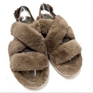 UGG Koolaburra Tan Fuzzy Slippers